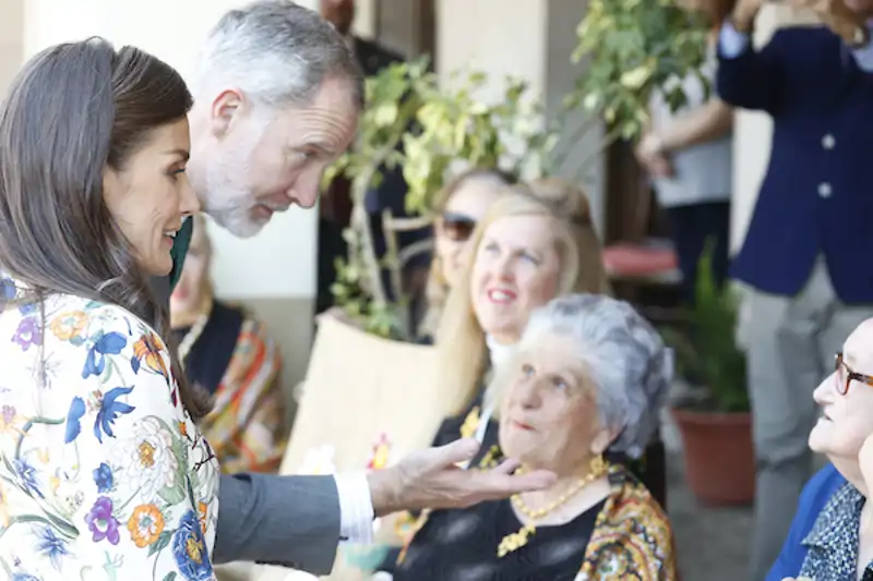 Los Reyes Felipe y Letizia durante su visita a Guadalupe