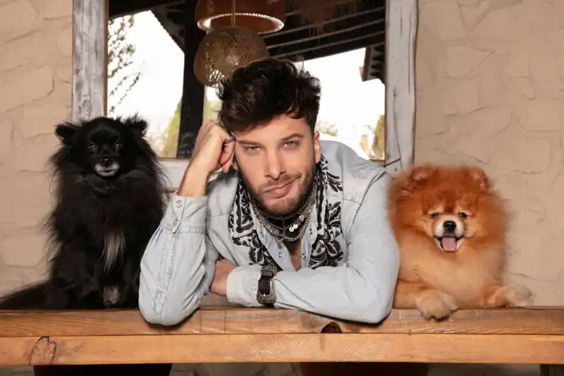 Blas Cantó con los dos amores de su vida, Leo y Tirma