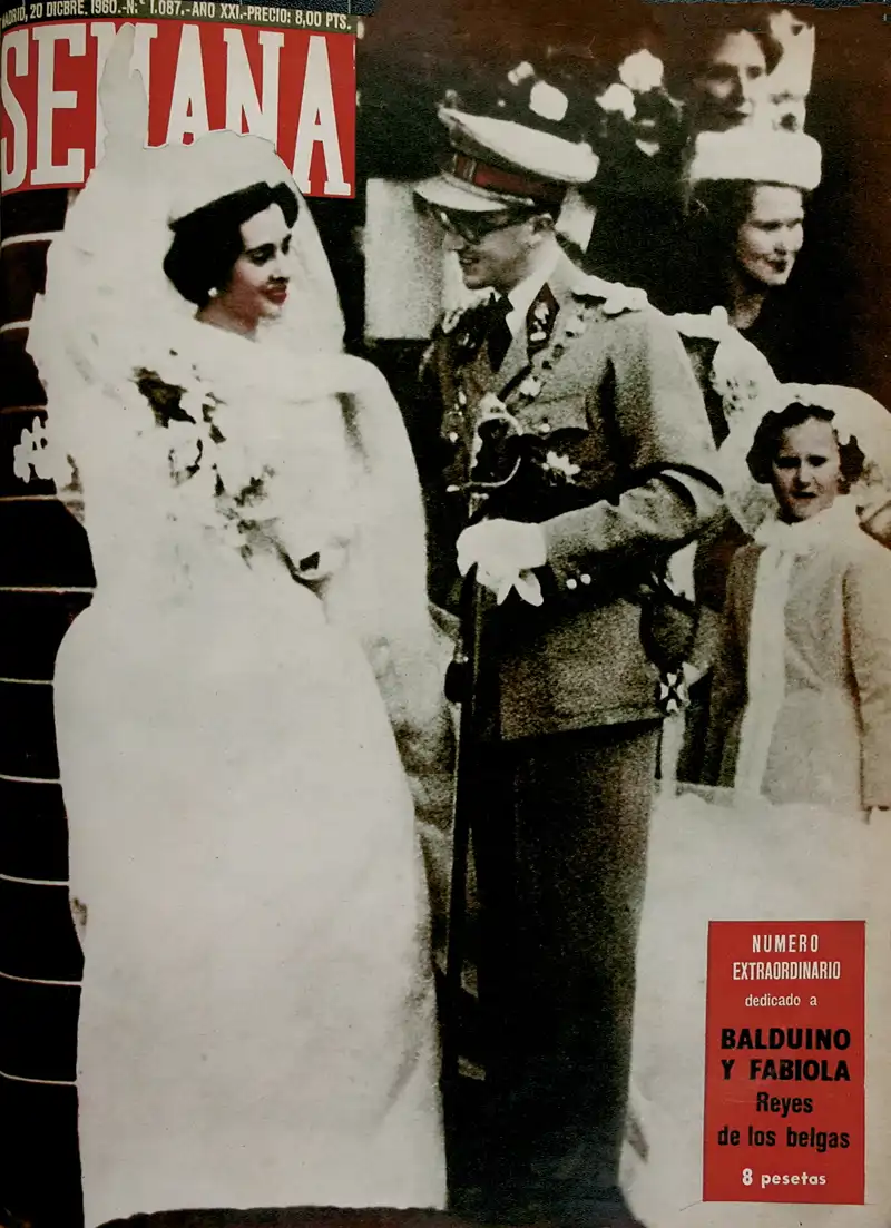 La boda de Fabiola y Balduino de Bélgica, en 1960.
