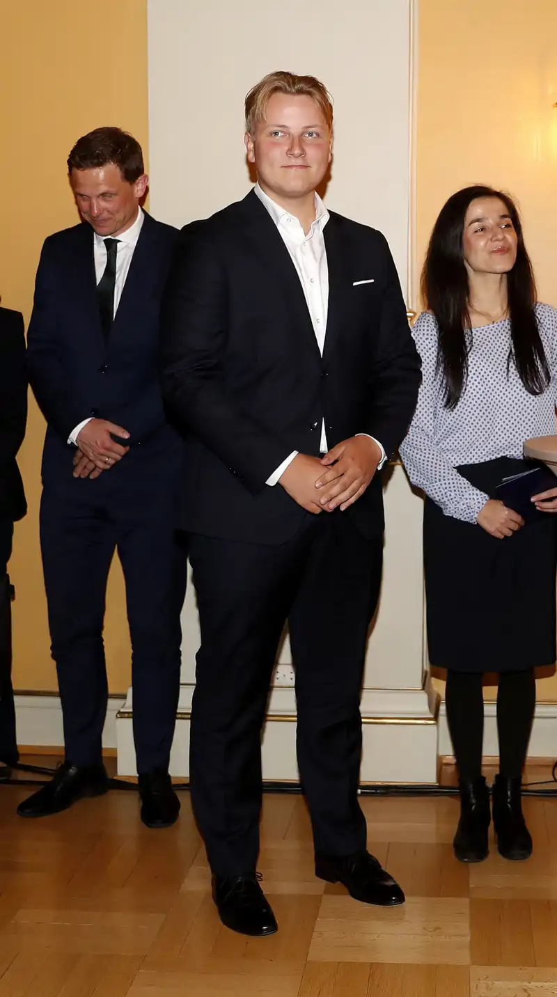 Marius Borg, hijo de Haakon y Mette Marit, posa durante su primer acto en solitario