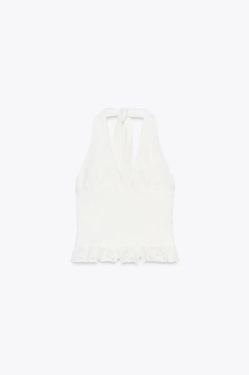 Top halter combinado de Zara 17,95 euros