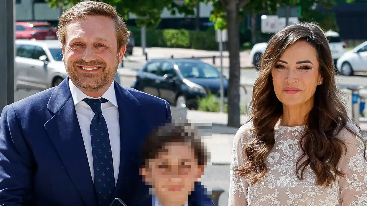 Juan Peña y su mujer en la comunión de su hijo