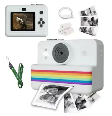 Cámara de fotos digital e impresora para niños