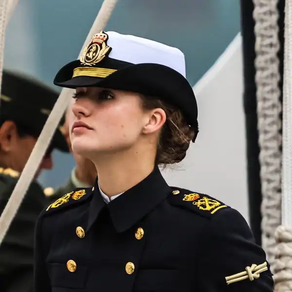 La Princesa Leonor, a bordo del Juan Sebastián Elcano.