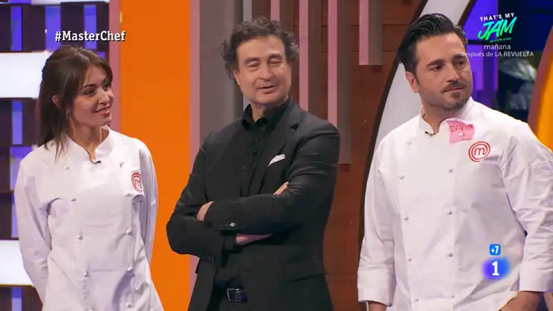 Hiba Abouk y David Bustamante en 'MasterChef'