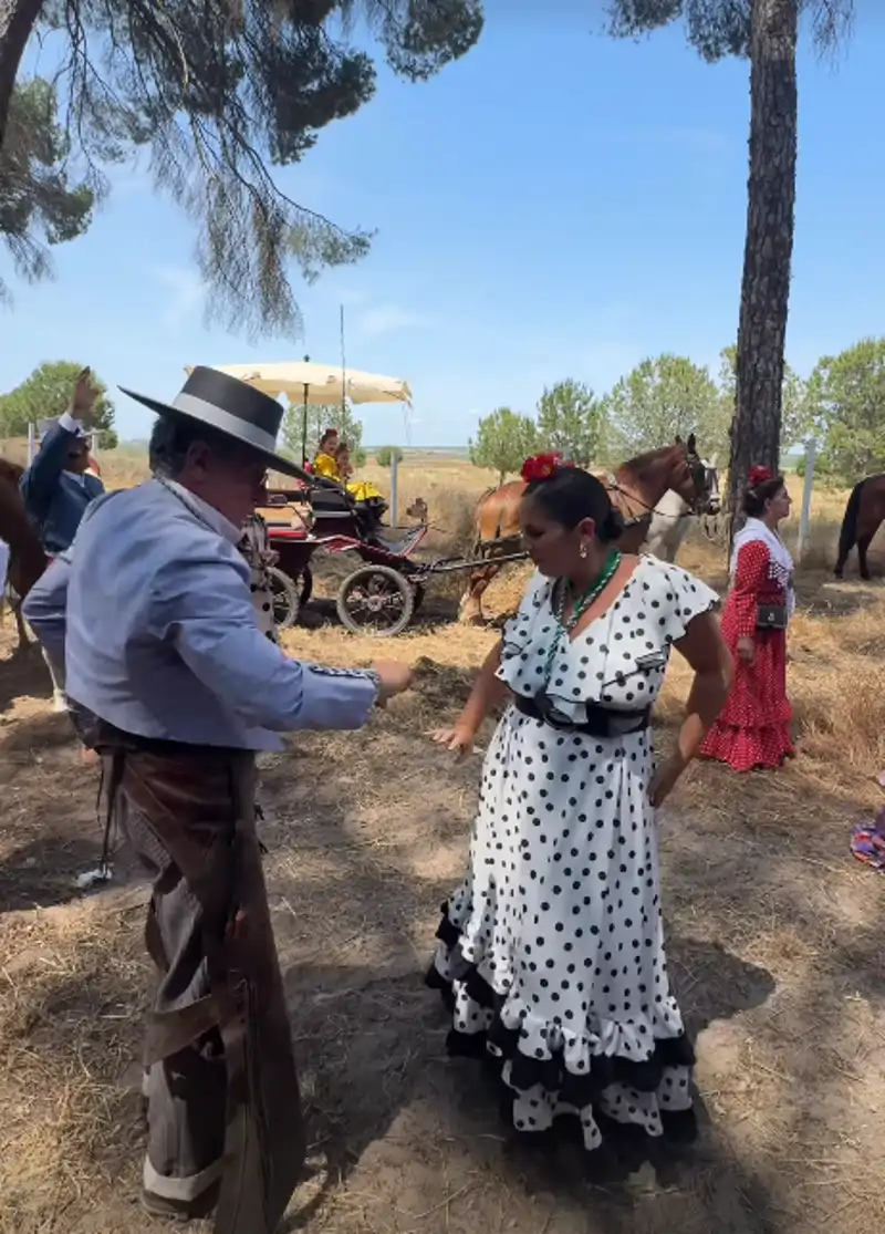 Anabel Pantoja en el Camino del Rocío