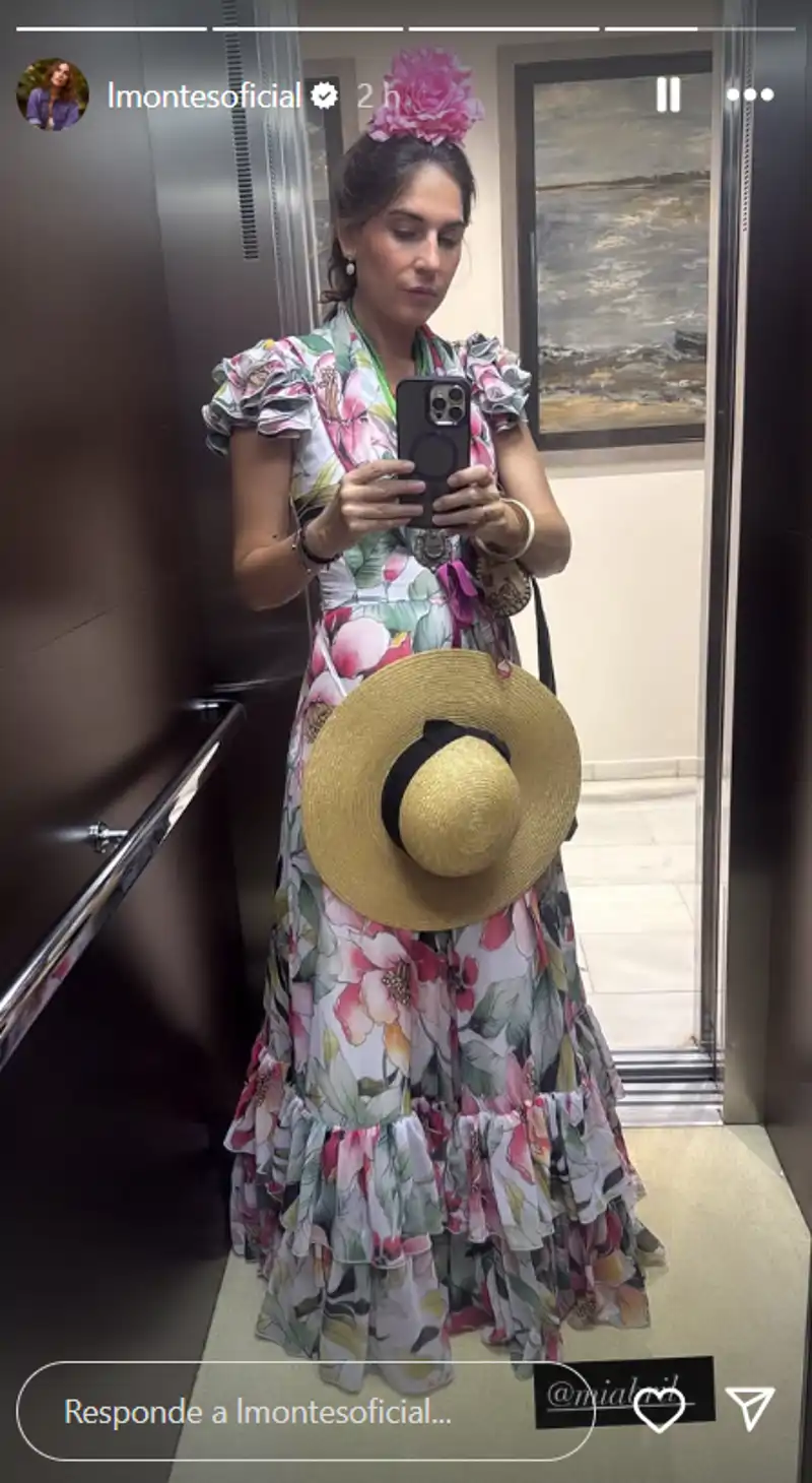 El vestido rociero de Lourdes Montes