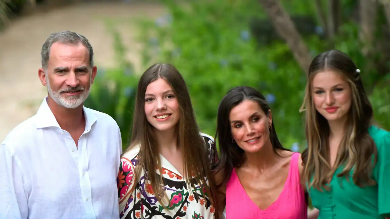 Familia Real española en su posado de verano.