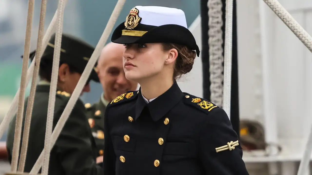 La Princesa Leonor en el buque escuela Juan Sebastián de Elcano