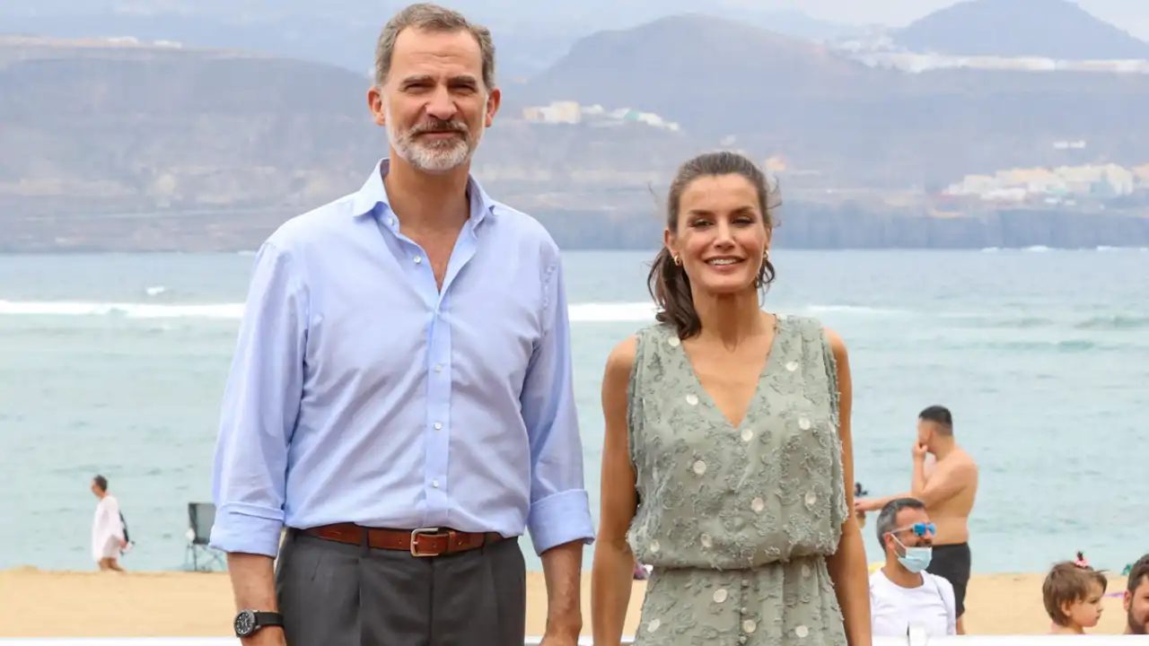 Los Reyes, Felipe y Letizia, en su último viaje a Canarias.