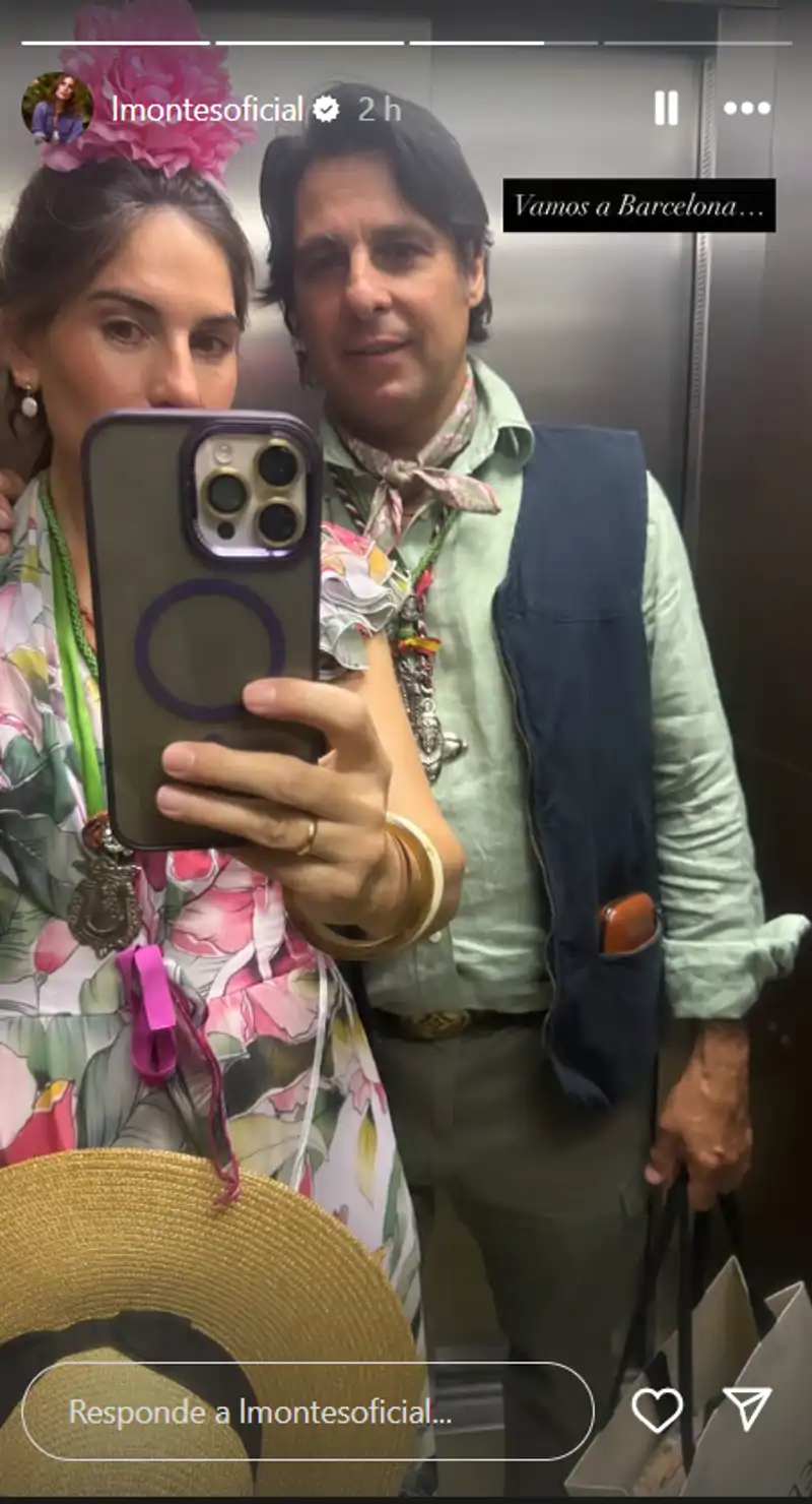 Lourdes Montes y Fran Rivera acuden al Rocío 