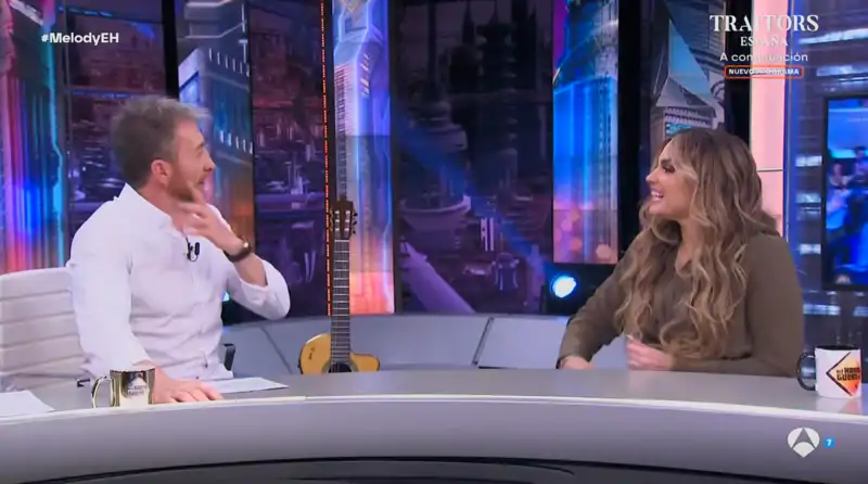 Melody y Pablo Motos en 'El Hormiguero'