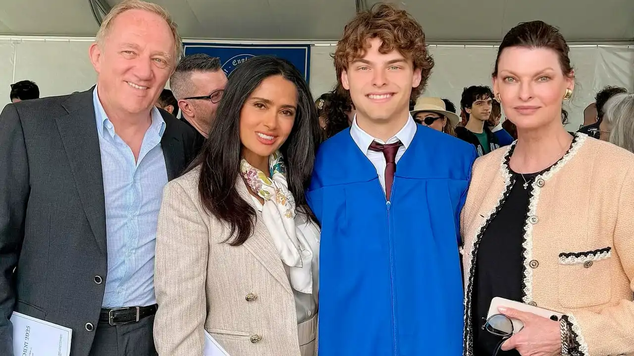 Salma Hayek y Linda Evangelista, juntas y bienavenidas en la graduación del hijo de la modelo con François-Henry Pinault