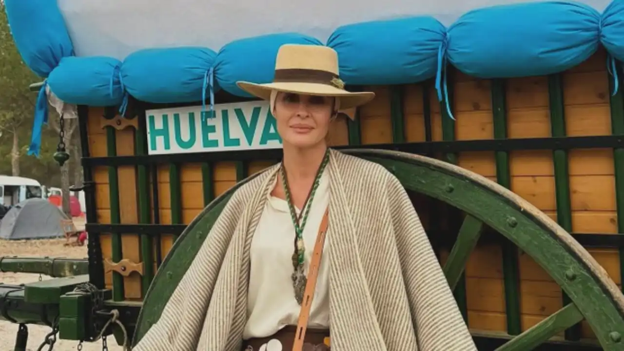 Vicky Martín Berrocal durante el Camino del Rocío 