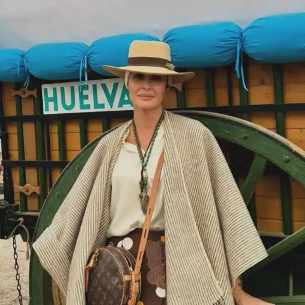 Vicky Martín Berrocal durante el Camino del Rocío 