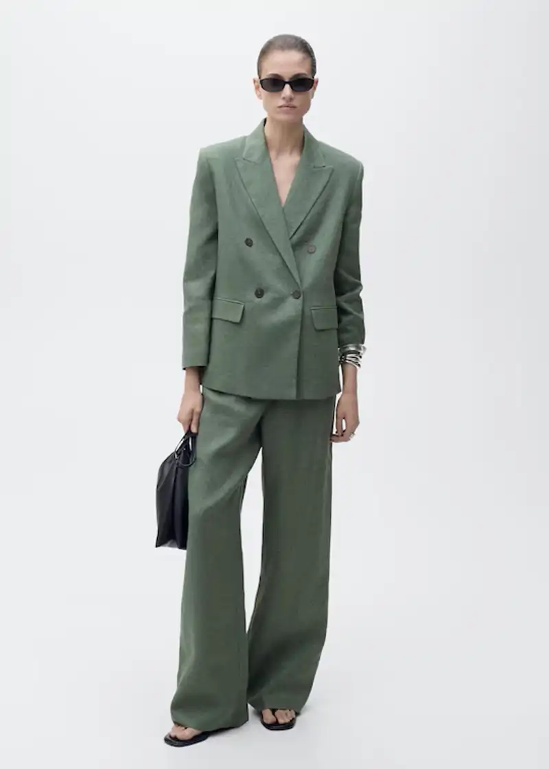 Blazer traje de lino de Mango 79,99 euros 