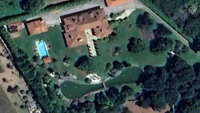 Vista aérea de la casa de Julio Iglesias en Galicia
