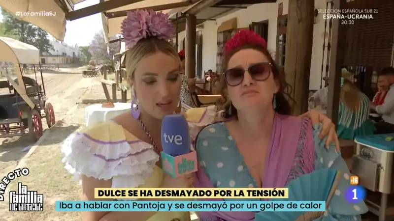 Dulce Delapiedra y Marta Riesco en 'La familia de la tele'