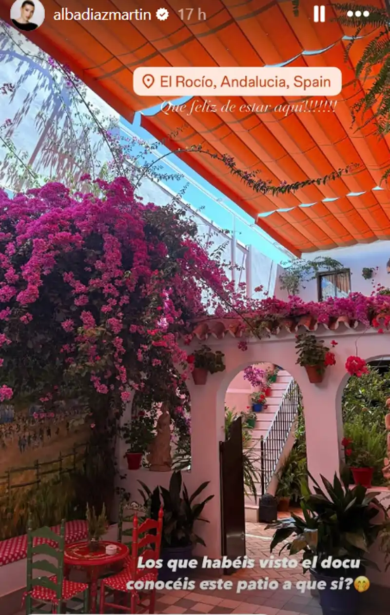 El patio de la casa de Vicky Martín Berrocal en El Rocío