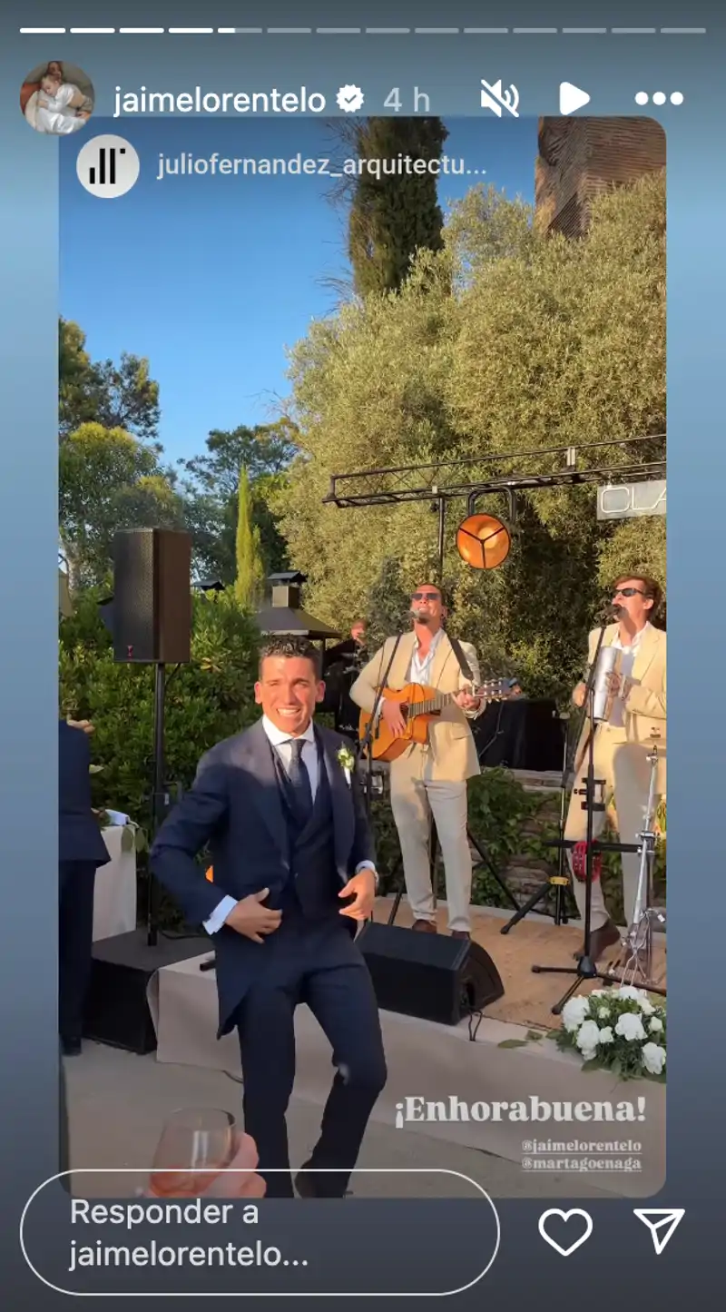 Jaime Lorente en su boda