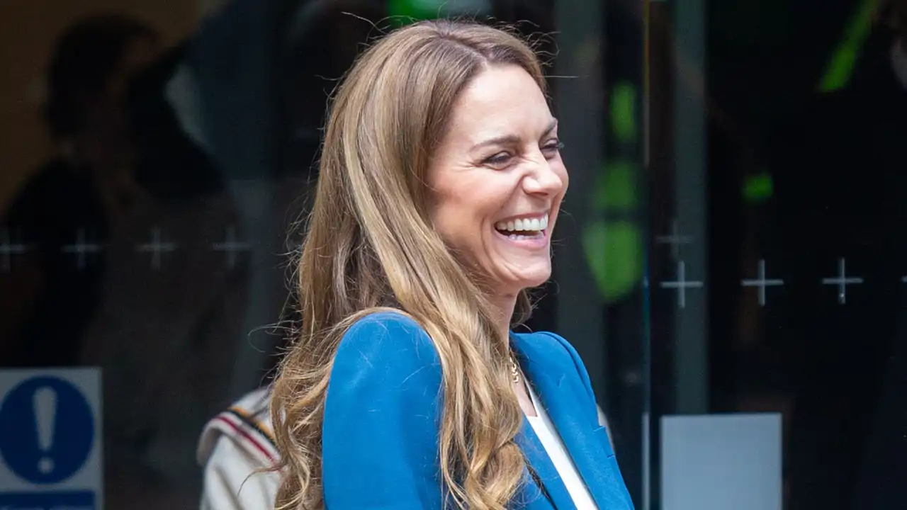 Kate Middleton muy sonriente