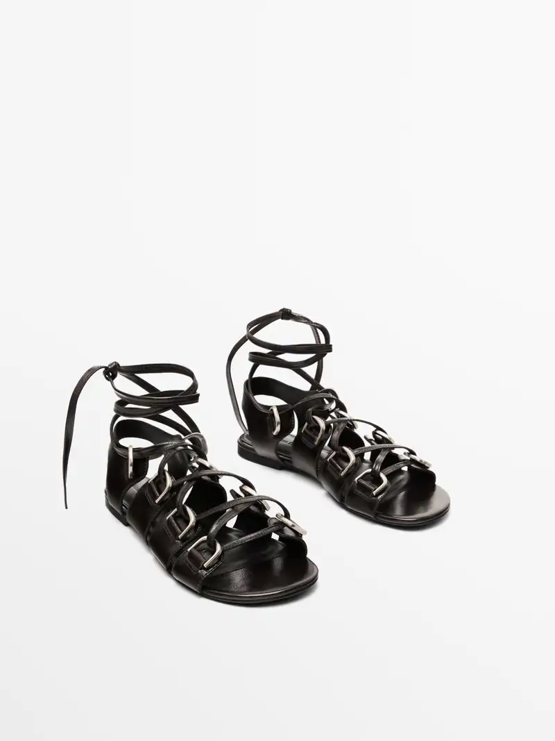 Sandalias anillas atada de Massimo Dutti 89,95 euros