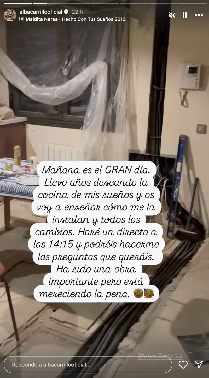 Storie del 'antes' de la cocina de Alba Carrillo