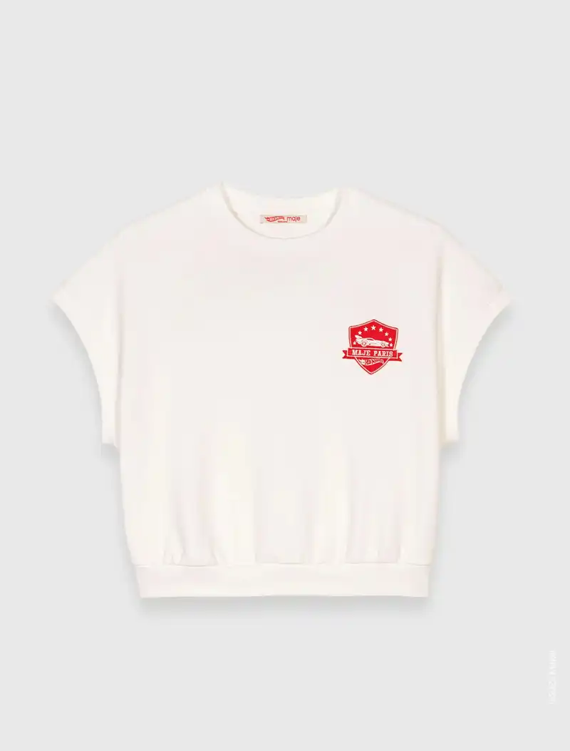 Sudadera corta con logotipo bordado de Hot Wheels x Maje 145 euros