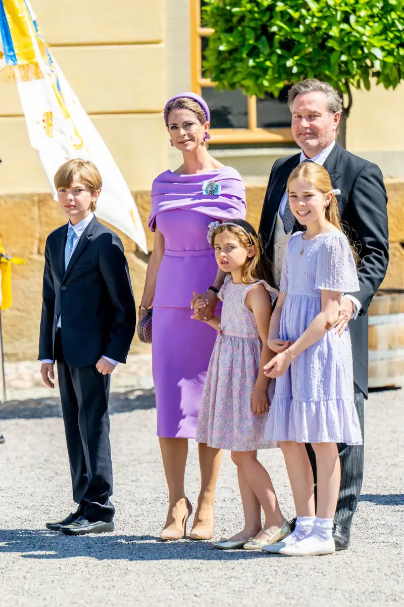 Magdalena de Suecia en el bautizo de la Princesa Inés