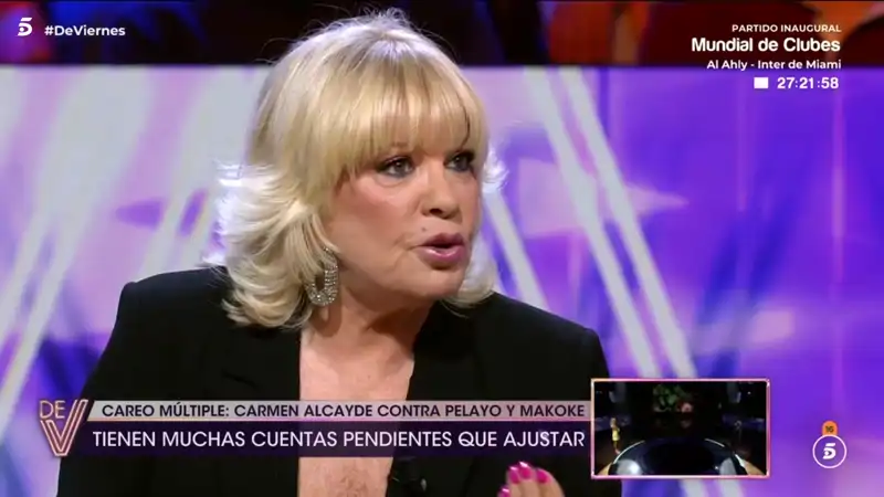 Terelu Campos, obligada a intervenir ante el tenso momento de Bárbara Rey y Ángela Portero en pleno directo
