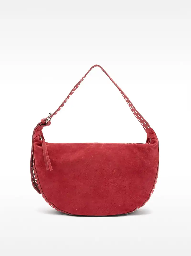 Bolso bandolera de piel con tachuelas de Parfois 59,99 euros 