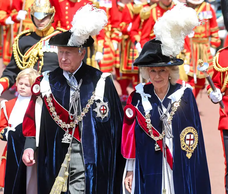 El rey Carlos y la reina Camilla, en el Día de la Jarretera. 
