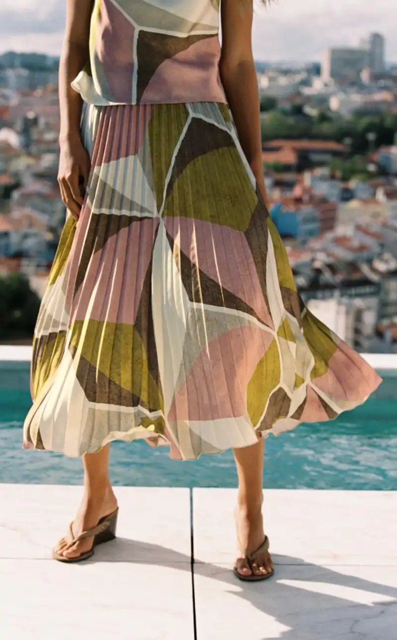 Falda estampada de Zara