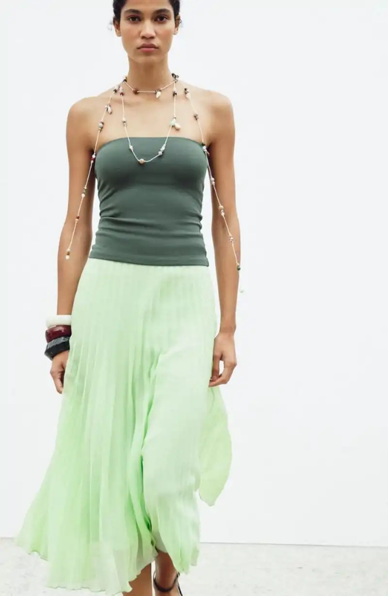 Falda plisada de Zara
