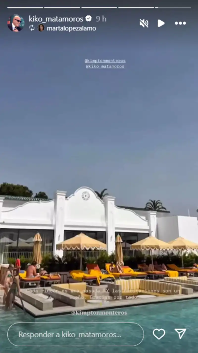 La piscina del hotel de Marbella en el que se ha alojado el matrimonio