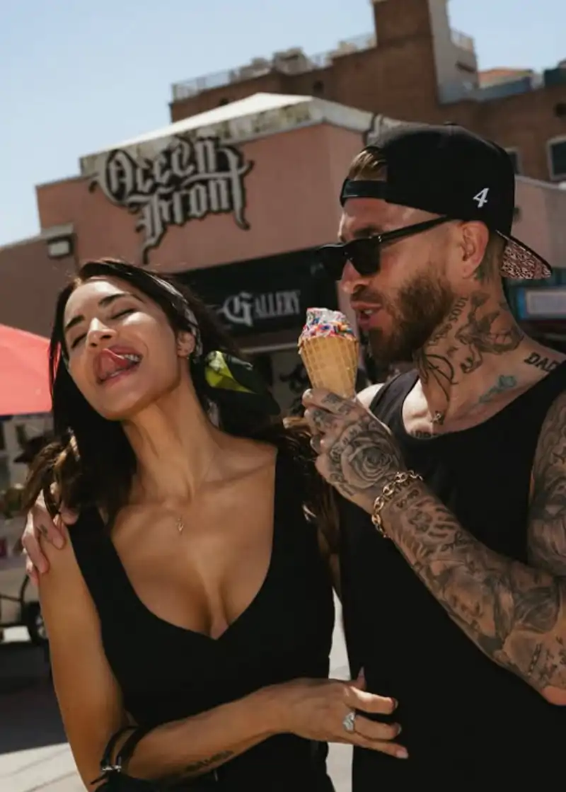 Sergio Ramos y Pilar Rubio durante su viaje a Los Ángeles
