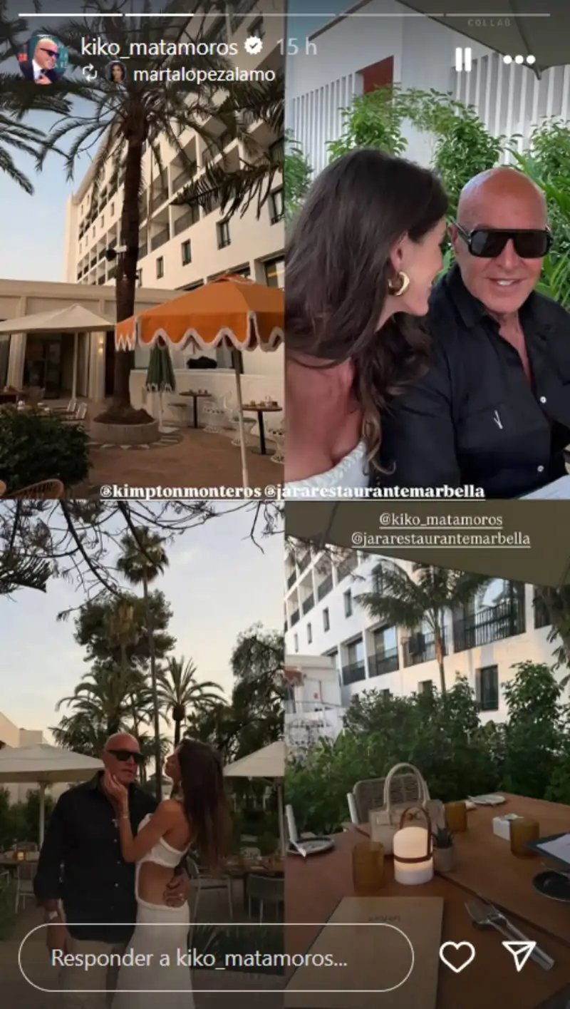 Storie de Kiko Matamoros y su mujer juntos