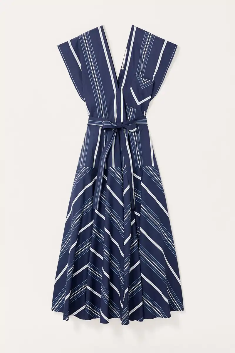 Vestido rayas godets limited edition de Zara 89,95 euros