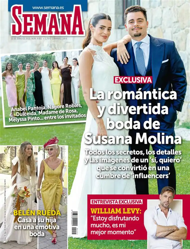 La romántica boda de Susana Molina, portada de SEMANA