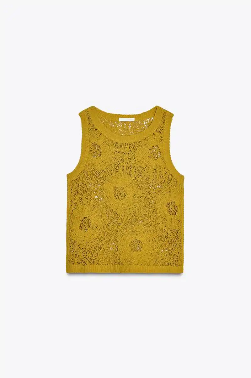 Top crochet manga sisa de Zara 25,95 euros