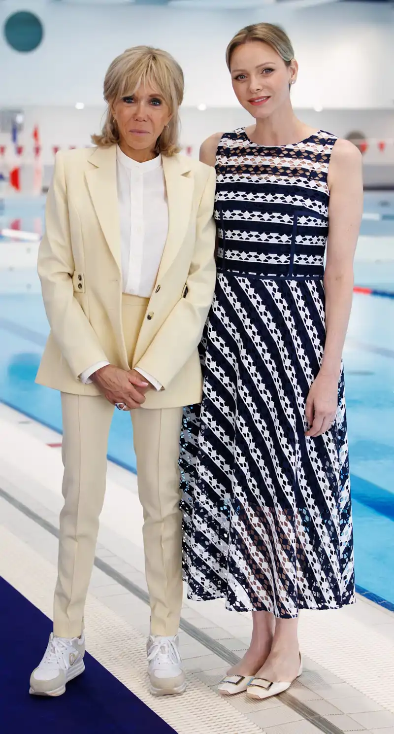Charlène de Mónaco y Brigitte Macron, estilos opuestos