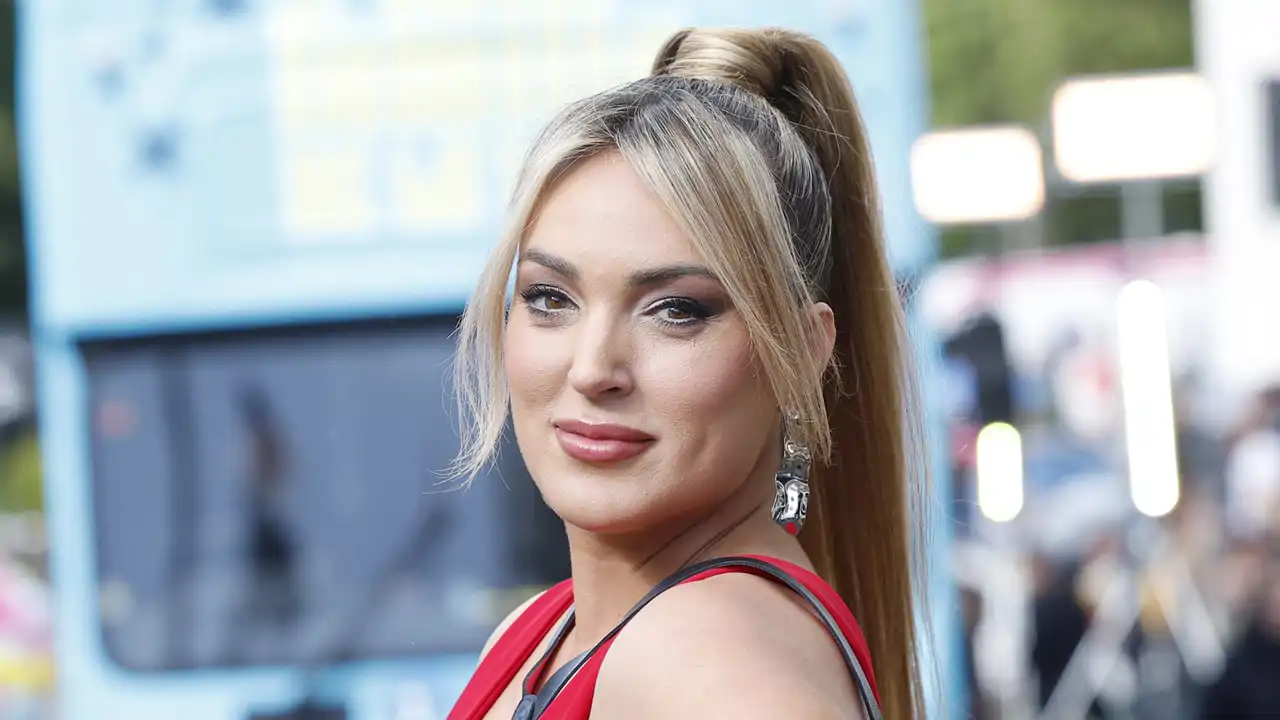 Marta Riesco en el estreno de 'La familia de la tele'