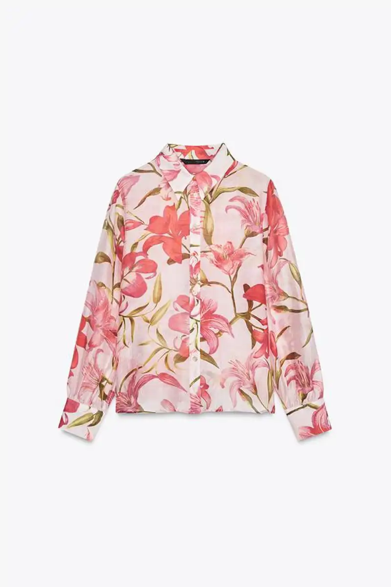 Camisa estampado floral de Zara 25,95 euros