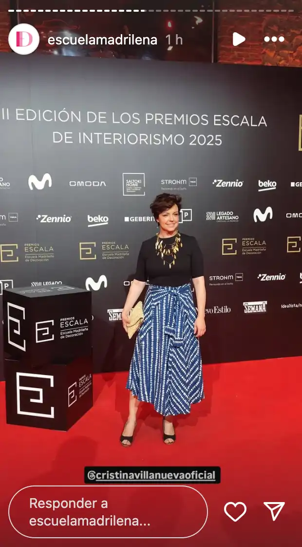 La periodista Cristina Villanueva en los Premios Escala