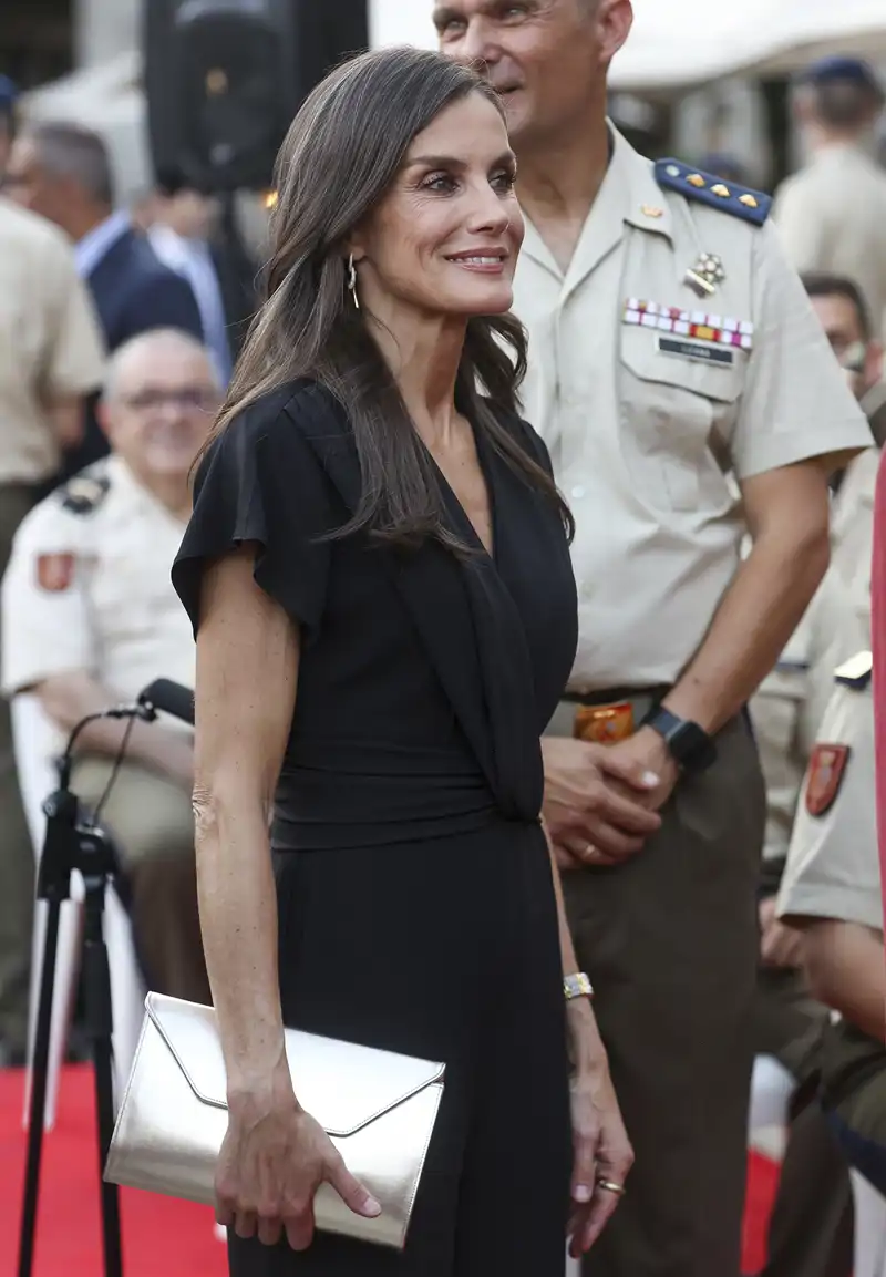 La Reina Letizia en su llegada a la Plaza Mayor