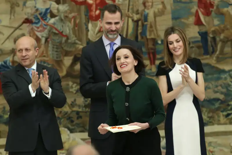 Luz Casal, el Rey Felipe y la Reina Letizia