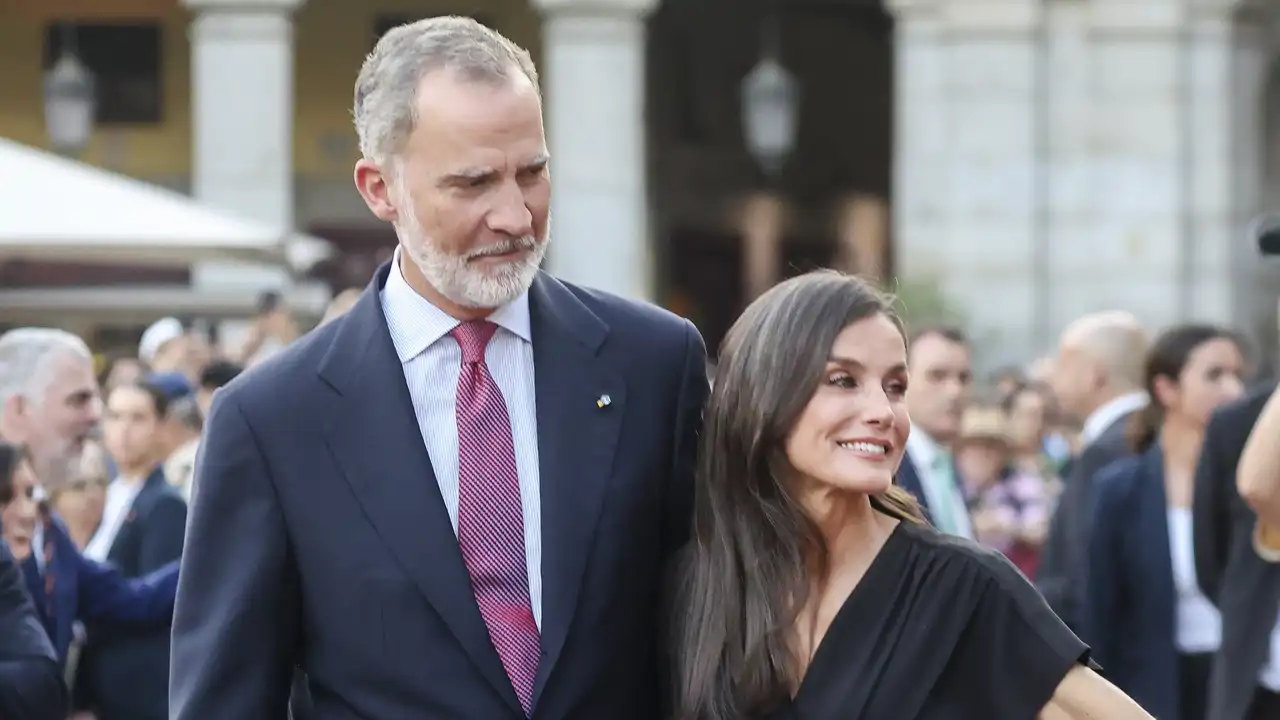 Los Reyes Felipe y Letizia en la Plaza Mayor de Madrid