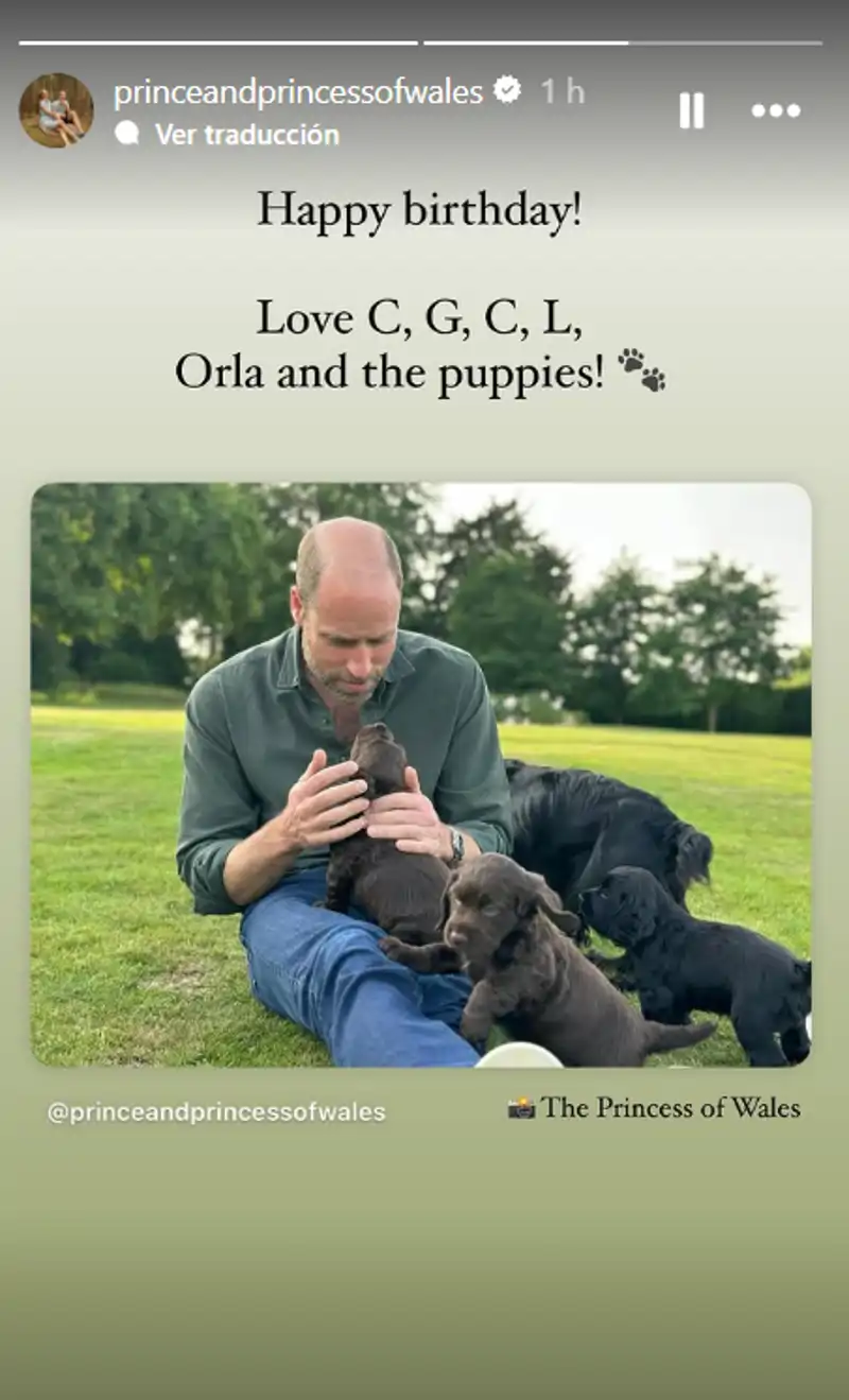 La tierna felicitación de Kate Middleton al Príncipe Guillermo