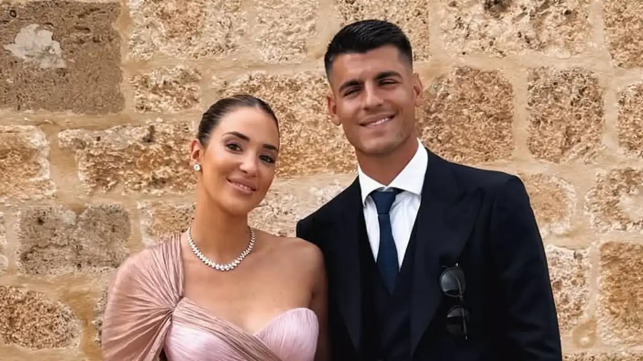 Alice Campello y Álvaro Morata en una boda