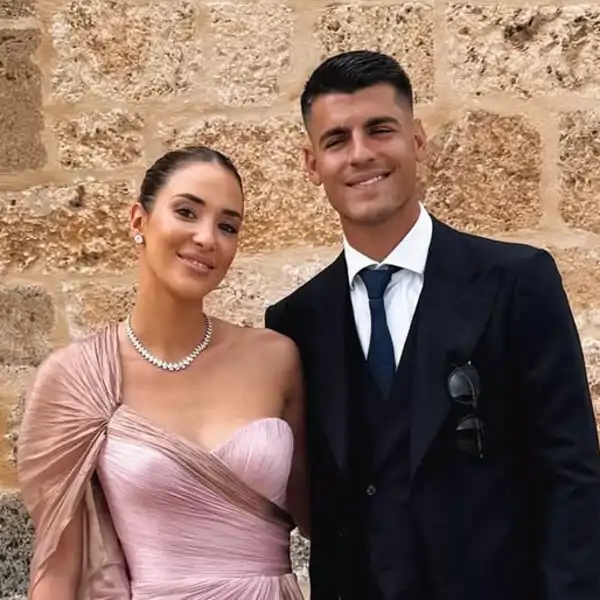 Alice Campello y Álvaro Morata en una boda
